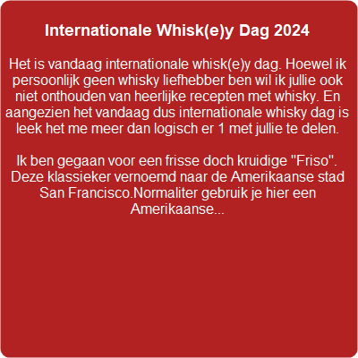 Internationale Whisky Dag 2024, cocktailbar huren, cocktailbar op locatie