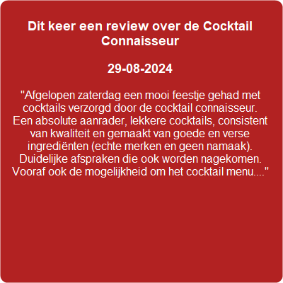 rum van de maand, cocktailbar huren, cocktailbar op locatie